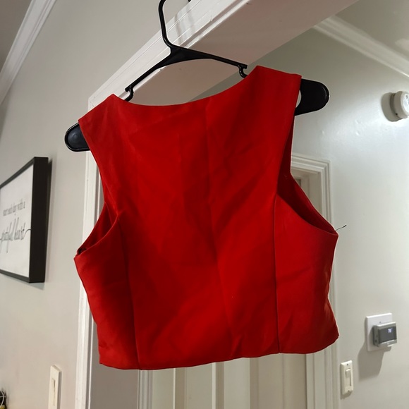 Forever 21 orange Crop Top - Size Large - Picture 2 of 2